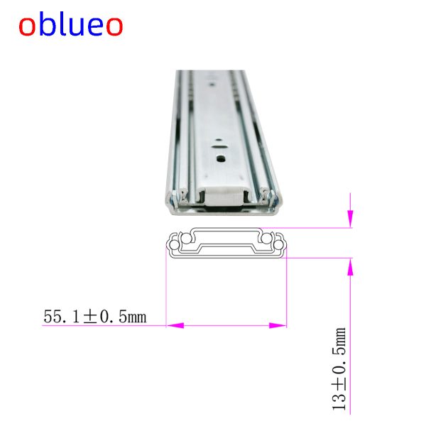 55mm width ball bearing slide (Basic Style) - 图片 4
