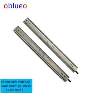 51mm width ball bearing slide (Lock style)-(cold rolled steel)