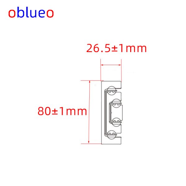 80mm wide slide rail《Basic Style》 -aluminum alloy - 图片 3