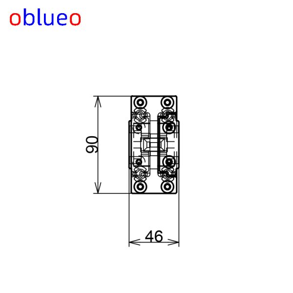 90mm wide slide rail《Basic Style》 -aluminum alloy - 图片 4