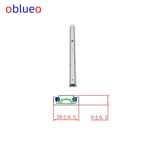 20mm wide slide rail《Lock style》 -aluminum alloy - 图片 5