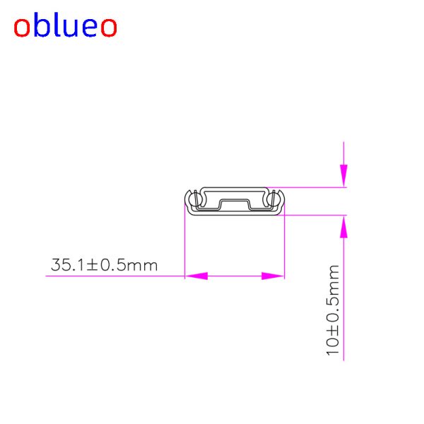 35mm width slide rail (Hinge style) - 图片 4
